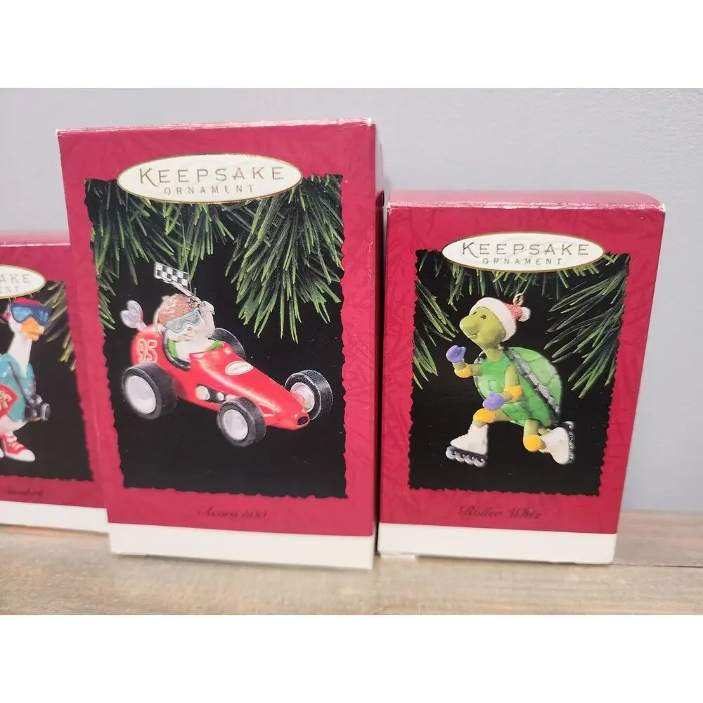 Keepsake Ornaments Hallmark 1995/96 Vintage Lot Of 4 Animals
